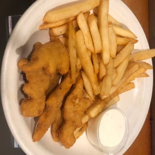 Chicken Dinosaur Strips and Fries