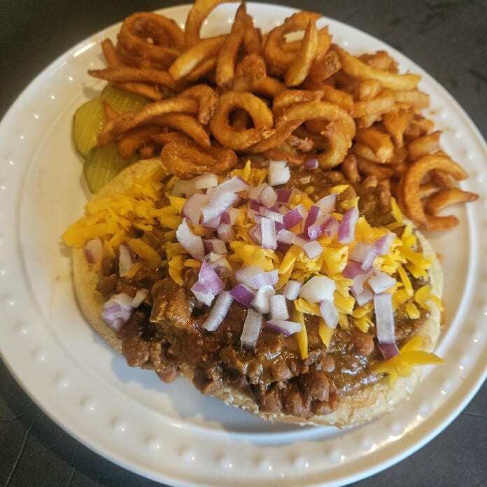 Wolfman Chili Burger.