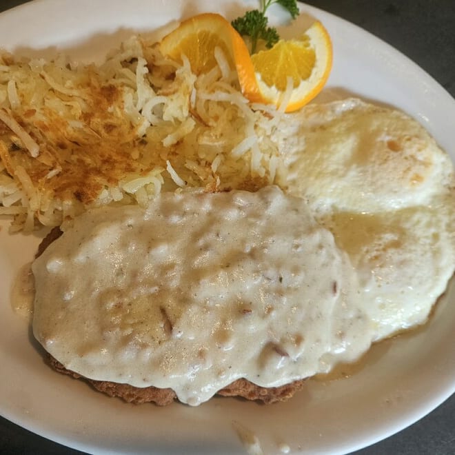 Two Eggs Any Style with Chicken Fried Steak.