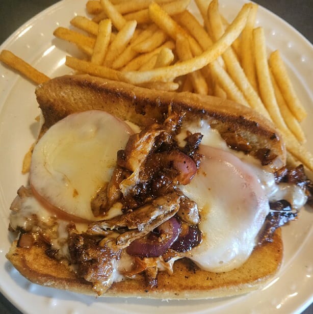 Shredded Bar-B-Que Chicken Sandwich.