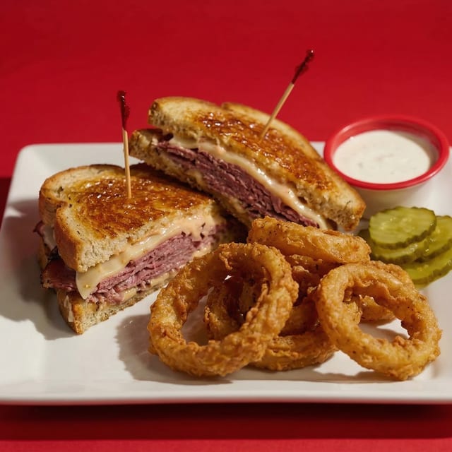 Pastrami Melt Sandwich.
