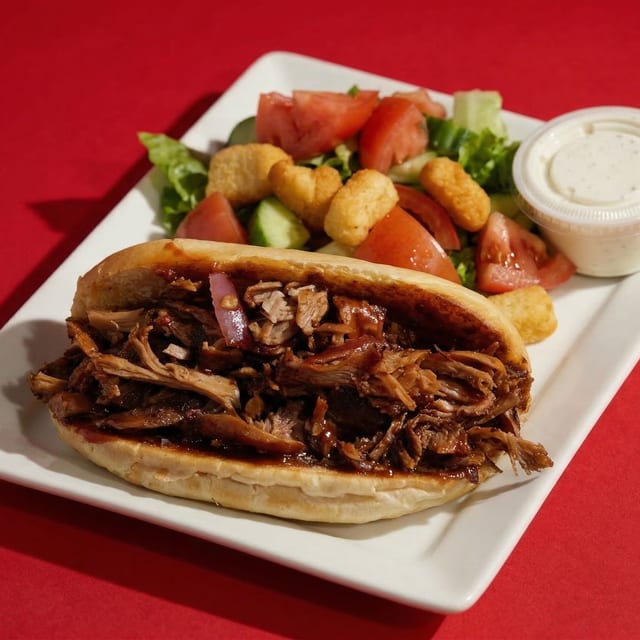 BBQ Pulled Pork Sandwich.