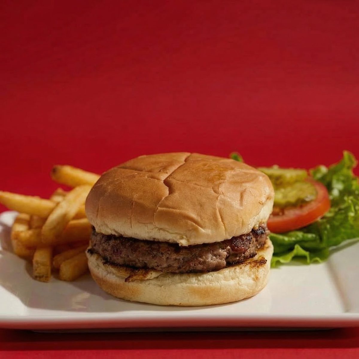 (K) Hamburger and Fries