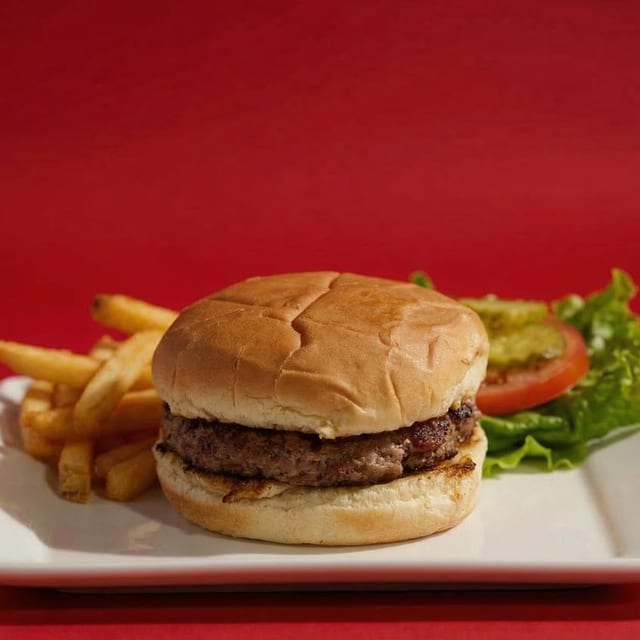 (K) Hamburger and Fries.